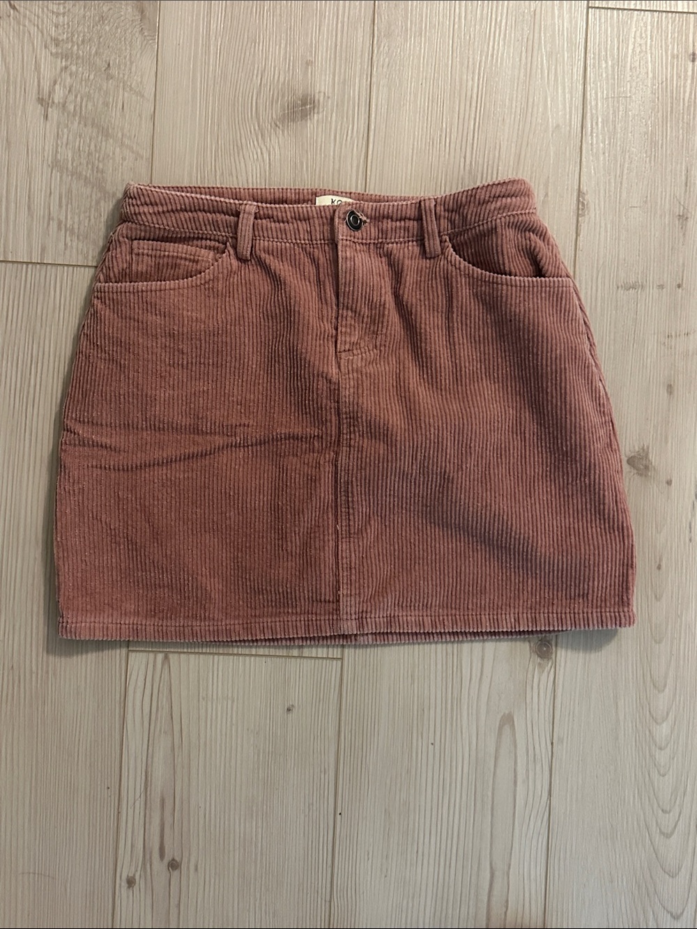 Kori Corduroy Mini Skirt in Dusty Rose